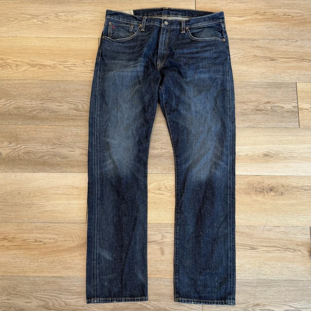 Polo Ralph Lauren Hampton Relaxed Straight Jeans Mens 36/34 Blue Denim